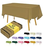 Hereisa Premium Disposable Table Cloth - 12 Pack, 54 x 108 Inch Table Cloths for Parties, Decorat...