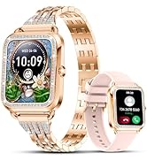 Efolen Smart Watches for Women with Diamonds (Answer/Make Call), 1.57'' Bluetooth Smartwatch for ...