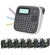 EazeID Label Maker with 7PK White Tapes, Label Maker Waterproof-Labels, Portable Labeler Machine ...
