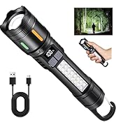 Ciwuzxs Rechargeable Led Flashlights High Lumens - 3000lm Super Bright Tactical Flashlight with C...