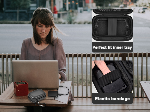 Travel bag is customized for Crucial X10/ X9 Pro 4TB/ 2TB/ 1TB Portable SSD