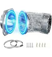 Dryer Vent Hose Magnetic Dryer Vent Connector DV180 Airtight Seal Easy to Clean Quick Connector I...