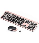 seenda Wireless Keyboard and Mouse Combo, Rechargeable Quiet Keyboard Mouse, Sleek and Ultra Thin...