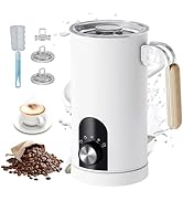 5 in 1 Electric Milk Frother Automatic Hot & Cold Foam Maker Auto Shut-Off Durable Detachable Mil...