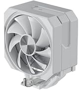 White 120mm 1650rpm CPU Air Cooler with 4x6mm Heat Pipes, 6.1" Height - Compatible with AMD AM5/A...