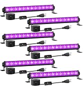 YIAYETOG 40W Black Light Bar, LED Blacklight with 6FT Cord &amp; Switch, Black Lights for Glow Party,...