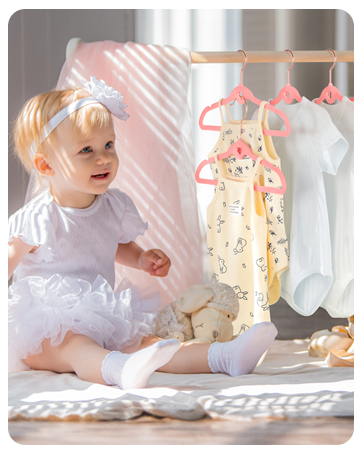 11 Inches Toddler Infant Hangers for Closet