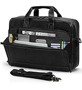 RAINSMORE Mens Laptop Bag 16 Inch Leather Briefcase Vintage Messenger Bag for Men Large Crossbody...
