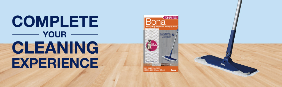 bona cross sell of products to use the new disposable pads