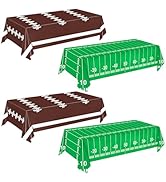 Oigco 4 Pack Football Party Decorations - Football Tablecloth Touchdown Table Cover for Football ...