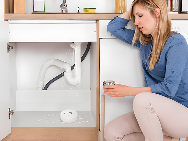 battery-operated water leak detector