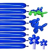 Shiny Thick Latex Blue Balloons - 260 Long for Balloon Animals