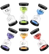 Sand Timer, Hourglass Sand Timers Colorful 1/3/5/10/15/30 Minutes Sandglass Timer with Protective...