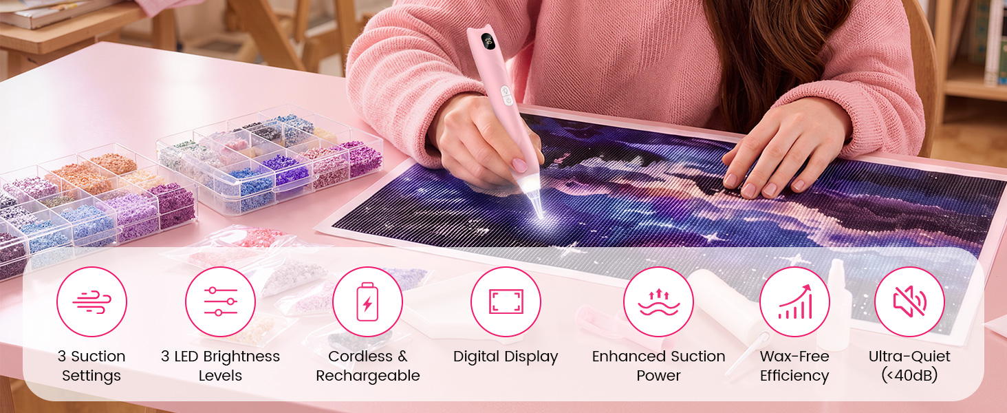 Electric Diamond Art Vacuum Pen