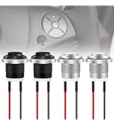 Tmyjfjingxi 4PCS 12mm Momentary Push Button Switch IP65 Waterproof Push Button Switch with Pre-Wi...