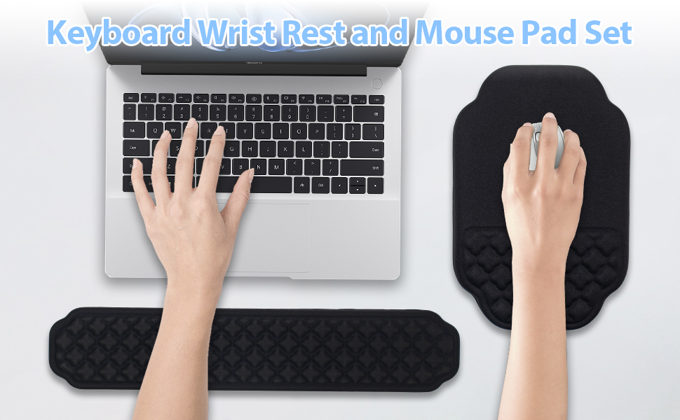 keyboard wrist rest and mouse pad set