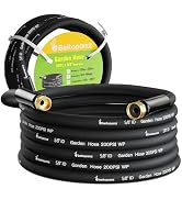 Beitopamz Garden Hose 50 ft x 5/8 in Heavy Duty Water Hose, Flexible and Durable, Lightweight Rub...