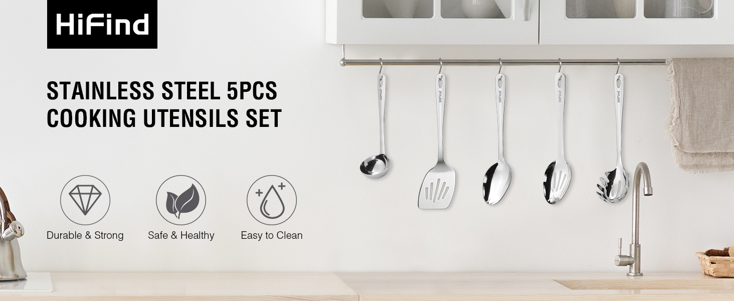 stainless steel cooking utensils set