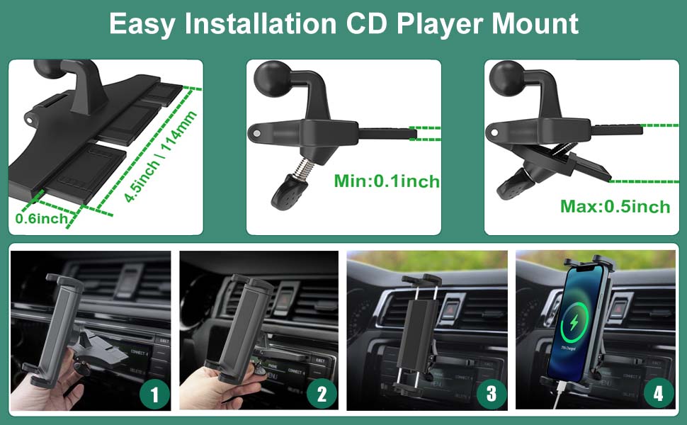 Cuxwill car cd slot mount tablet holder 