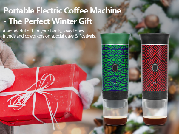 portable espresso machine self-heating electric portable espresso coffee maker