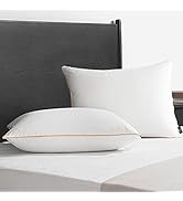 downluxe Premium Down Feather Pillows - Set of 2 Bed Pillows for Sleeping with Soft 100% Downproo...