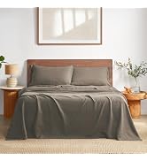 DAPU Pure Linen Sheets Set, 100% French Linen from Normandy, Breathable and Durable for Hot Sleep...