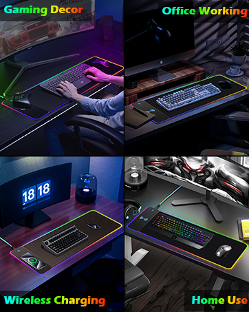 RGB Mouse Pad with 15W Wireless Charging