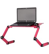 Zippace Adjustable Laptop Computer Lap Desk Portable Multifunctional Cooling Ergonomic Vented Tab...