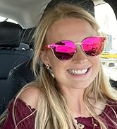 Pink mirrored sunglasses for women