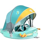 Mambobaby Float with Canopy and Tail New Upgraded Non-Inflatable Baby Pool Float Mambo Float Swim...