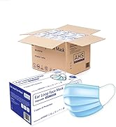 American Hospital Supply (AHS) Facemasks | 3 Ply Mask Ear Loop Face Covering | Adult Masks Dispos...