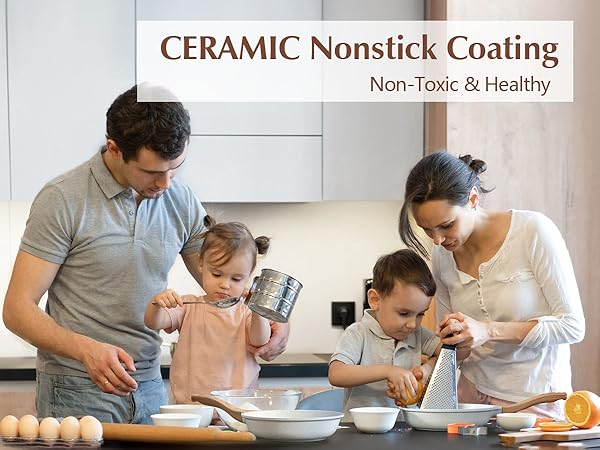 ceramic frying pan with lid