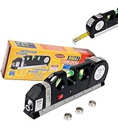 VortecSys Laser Level Line Tool, Standard Cross Line Laser leveler Beam Tool with Metric Rulers 8...