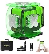 Huepar 4x360° Laser Level Self Leveling 4D Green Beam Bluetooth Connectivity Laser Tool-360 Horiz...