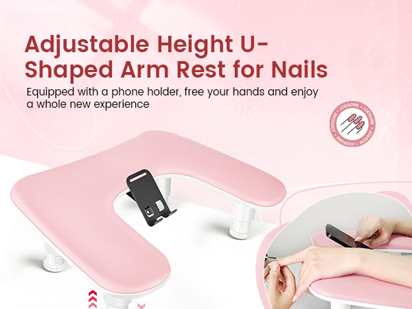 Pink Manicure Arm Rest for Nails Tech