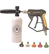 GDHXW Short Pressure Washer Gun with Quick Connection 5000PSI, Light Duty Foam Cannon Thick Foam ...