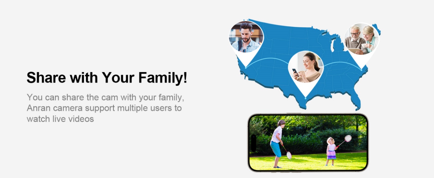 ANRAN Security Cameras Wireless Outdoor,2K 3MP Battery Powered Home Security Camera