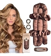 BLINKEEN Jumbo Heatless Hair Curler Set-Satin Heatless Curls Overnight, Jumbo Curling Rod Headban...