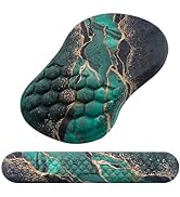 Mouse Pad Wrist Support, Laokiiy 2 in1 Keyboard Wrist Rest+ Ergonomic Mouse Pad, Non-Slip Wrist R...