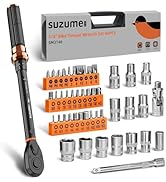 SUZUME 46PCS Bike Torque Wrench Set (20-220 in.lb/2.3-24.9 N.m) Â±3% High Accuracy 72 Tooth Click ...