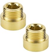 Shower Head Extension Arm 2 Pack - 20mm Brass G1/2 Male to Female Thread Pipe Fitting, Heavy Duty...