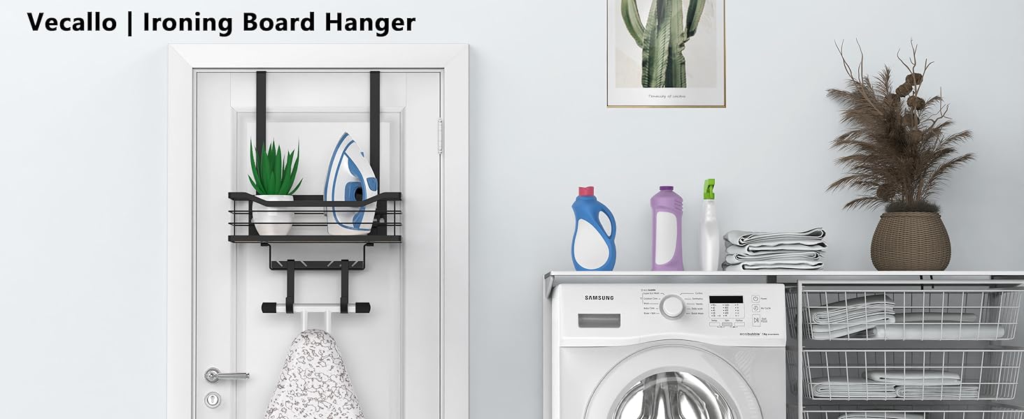 laundry room organization ironing board holder wall mount