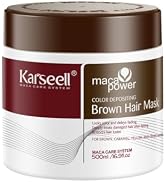 Karseell Hair Color Depositing Conditioner, Brown Hair Mask for Colored and Bleached Hair, Profes...