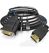 NewBEP VGA to HDMI Adapter Cable, 6Ft/1.8m VGA to HDMI 1080P HD Audio TV AV HDTV Video Converter ...