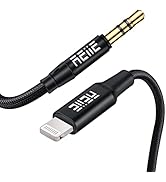 REIIE 3.5mm Lightning to Audio Cable Adapter,Apple MFi Certified iPhone Stereo Cord for Car/Headp...