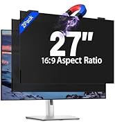 2 Pack Magnetic Computer Privacy Screen 27 Inch, Removable Hanging Privacy Screen Shield for Fram...