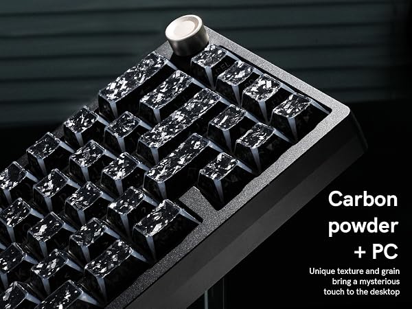 Carbon Powder PBT keycaps