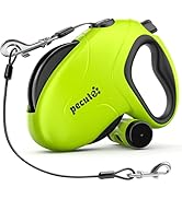 Pecute 32ft Retractable Dog Leash with Poo Bag Holder, Chew Proof Dog Leash with 360° Tangle-Free...