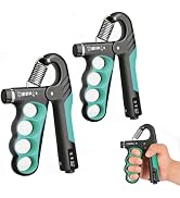 Hautrely Hand Gripper Strengthener, 11-220LBs Adjustable Resistance Grip Strength Trainer with Co...