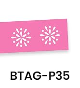 BTAG-P35 Label Tape: White on Light Pink